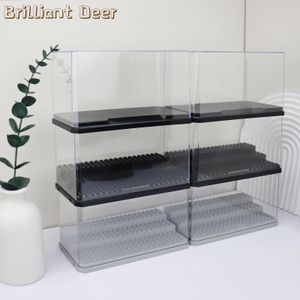 3 ступенчатые пылепроницаемые акриловые фигуры городская модель Car Model Collection Display Box Bust Block Storage Hore Plexiglass Showcase Kid Toys 231221