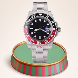 남성 시계 디자이너 클래식 시계 40mm 자동 기계식 세라믹 베젤 904L 스트랩 조절 가능한 패션 빛나는 손목 시계 Montre de Luxe Christmas Watches