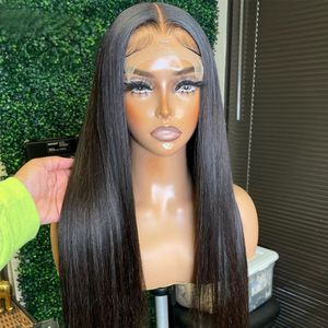 Indian Virgin Human Hair Lace Wig 6X6 Closure Wigs 150% 180% 210% Density Straight Natural Color 12-40inch