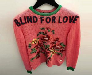 FashionHigh End Dark Pink Blind For Love Pullover Women Brand Same Style Beads Crystals Knitting Women039s Sweaters Style Swea4054869