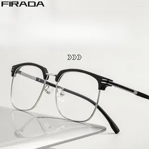 Sunglasses Frames FIRADA Fashion Ultra Light Glasses Retro Small Size Metal Eyewear Comfortable Business Prescription Eyeglasses Frame Men