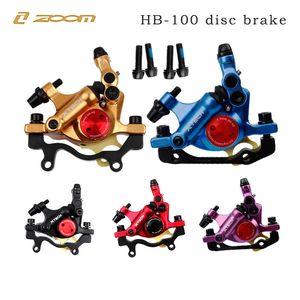 Zoom HB100 MTB Freios hidráulicos Disco de pinça de bicicleta para bicicleta de montanha empurra o pistão com o rotor 160mm 231221