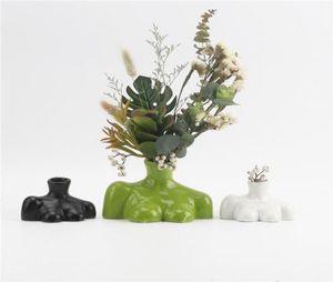 Wazony piersi przyjacielu wazon z oliwek ceramika pół klatki piersiowej salon dekoracja ogrodowa nordycka kobieca sztuka ornament 6294276