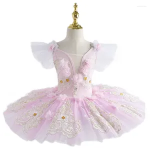 Scenkläder 2023 Professionell balett tutu Swan Lake Platter Romantic Ballerina Party Dance Costume Flower Girls Baledress Women