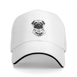 Ball Caps Tattooed Dog - Pug Baseball Cap Anime Streetwear Luxury Man Hat Sun Hats For Women Men'S