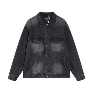 Mens Jacket Balanciigss Coat 2024 Autumn New BLCG Runway Style med överdriven och orolig denim Womens Loose Ins H05W