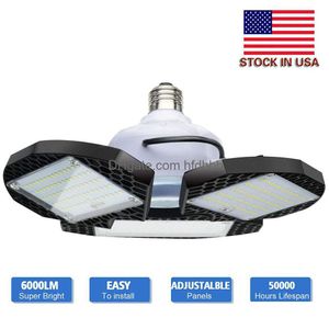 Bulbs LED 80W 60W 45W E27 BB SMD2835 Super Bright Foldible Vel Blade Angolo regolabile Lampada del soffitto regolabile Casa Home Saving Lights Drop Dhlmu