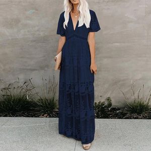 Casual Dresses Sexy Y2K INS Long Lantern Sleeve V Neck Slit Chiffon Evening Dress Spring Summer Women Lace Corset Party For 2023