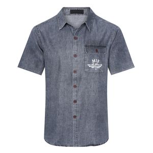 23ss skjorta herrknapp upp tryckt bowling skjorta hawaii blommor casual skjortor män smal passar kort ärm klänning hawaiian topp s-2xl