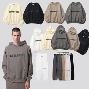 Essentials Fashion Hoodies Mens Hoody Sweatshirt and Sweatpants Womens Pullover Hoodie 1977 Pants Set Casual Lady Versized Fleece Grey Hoodie Set Khaki Hoodie Set