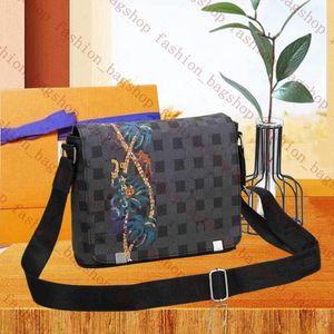 Designer Herren Damen Messenger Bag Aktentasche Leder Umhängetasche District Umhängetasche schwarze Geldbörse Laptop Umhängetasche Büchertasche Clutch Satchel Sling Bag