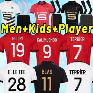 Full Set Stade Rennais 23 24 soccer jerseys Rennes maillot de foot 2023 2024 SULEMANA BOURIGEAUD TERRIER Guirassy AGUERD TRAORE football shirts men kids fans player