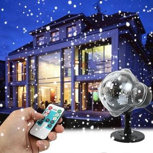 Lamps New Christmas Outdoor LED Snowfall Light Snowflake Projection Lamp Garden Lawn Snow Shower EU US Plug with Remote Control