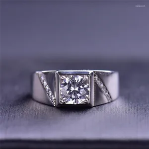 Cluster Rings AETEEY Real Moissanite Diamond Ring 2ct D Color For Men 925 Sterling Silver Male Wedding Fine Jewelry RI021