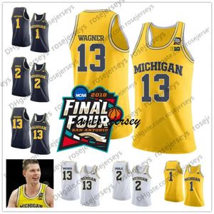 Jam Michigan Woerines #13 Ignas Brazdeikis Wagner 1 Charles Matthews 2 Poole Moritz Zavier Simpson wątroby teske finałowe cztery koszulki do koszykówki