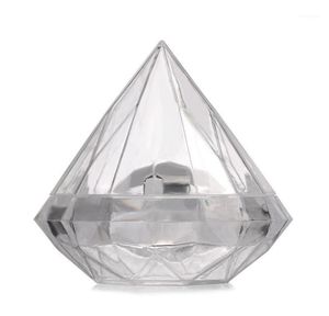 Gift Wrap 48pcslot Transparent Plastic Diamond Shape Candy Box Clear Wedding Favor Boxes Holders Gifts Givea Boda14990408