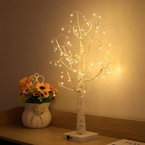 أضواء ليلية LED FAIRY LIGHT BIRCH TREE LAMP HOLIDAING ELACTING DECER Home Party Devin