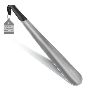 ZOMAKE Metal Long Handle Shoe Horn 165" Shoehorn Helper for Boots Flexible Lifter Spoon Professional Aid Tool Accessories 231221