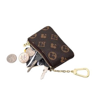 Mini Purse de Carteira Clássica Designer de Brand Zipper Coin Leather Leather Key Bolsa de couro unissex Bolsa de chaveiro e moeda de carteira LJ2254f