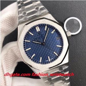 ZF Factory Watch Wristwatches 41mm Designer Watch Full Rostfritt Steel 15500 904L Steel Grey Dial Waterproof Cal.4302 MOTION MEKANISKA Automatiska herrklockor