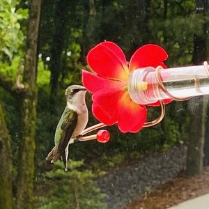 その他の鳥の供給ハチドリフィーダーボトル吊り下げ長いバーシミュレーション花飲料水コンテナ屋外アクセサ