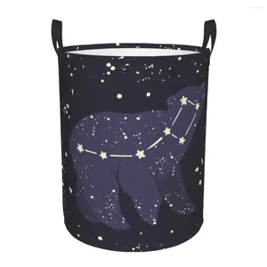 Borse per lavanderia Contellazione dell'orso sporco in The Night Starry Skold Abbigliamento Piegatura della casa Organizzatore impermeabile