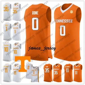 Jam personalizzato NCAA 2022 Tennessee Volontari Basketball Jersey 10 John Fulkerson 13 Olivier Nkamhoua 2 Williams 5 Schofield 11 Springer 35 Pons