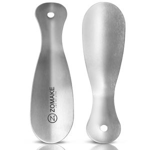 ZOMAKE Small ShoeHorn Stainless Steel with Hole 75Inch Shoe Spoon Wear Helper Easy Carry Aid Tool Accessories for Unisex 231221