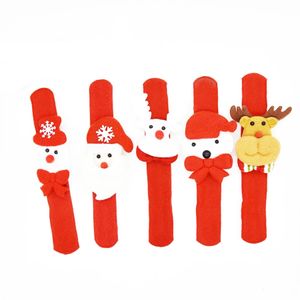 120 PCs Christmas Patting Circle Bracelet Watch Children Children Gift Santa Claus boneco de neve Ano de cervo Party Toy Wrist Decoration 231221