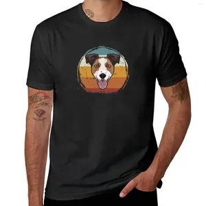 Polos męski uśmiechnięty Jack Russell Terrier Retro T-shirt Man Ubranie