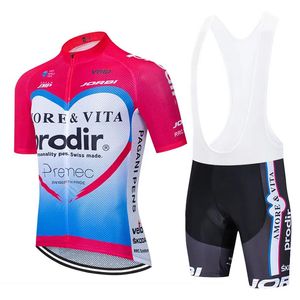 Toppar 2024 Vita Prodir Cycling Jersey Set 19D Bike Shorts Kits Ropa Ciclismo Mens Summer Quick Dry Cyching Maillot Bottom Clothing