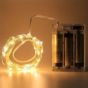 1PC 118.11Inch LED Copper Wire String Lights、Holiday Lighting Fairy Garland Lights、クリスマスツリーの結婚式のパーティーの装飾用、バッテリー駆動。