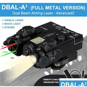 Jakt Scopes D2 Dual Beam Aiming Laser IR Green LED Vit ljus Illuminator FL Metal med fjärrbatteri Box Switch CL1501387127362 DHFJ6