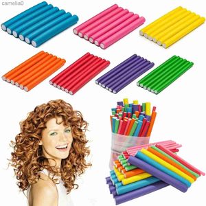 Hair Curlers Straighteners 10pcs/lot Heatless Curling Rod Soft Sponge Hair Curler Roller Foam Bendy Twist Curls Tool DIY HairStyling Hairdressing ToolsL231222