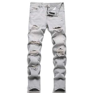 Herren Jeans Herrengrau Elastizität großer Denimhose Jeans Schlanker fit gerades Barrel Daily Jeans J231222