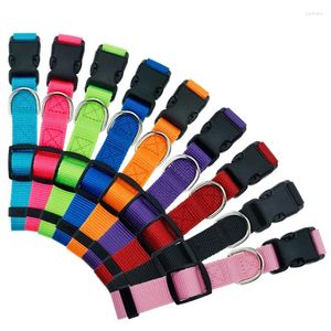 Dog Collars Cute Solid Color Nylon Adjustable Pet Collar Outgoing Traction Travel Neck Cover For Cat Walking Supplies