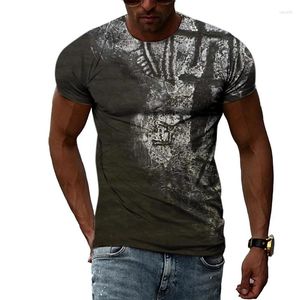 Men's T Shirts Summer Men Fashion Personality Graffiti T-shirts Hip Hop Trend Harajuku Casual Style 3D Printing Short Sleeve Tops