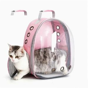 Cat Carriers Crates Husbärare Crates Astronaut Window Dog Carrier Breatble Transparent ryggsäck Pet Travel Bagl231113 Drop Dhhzu