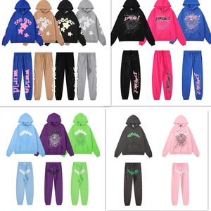 Erkek Hoodie Örümcek Kapşonlu Tasarımcı Trailsuit Erkekler Pembe Örümcek Kapşonlu Erkek Giysileri Erkek Tasarımcı Kıyafetleri SP5der 55555 Pamuk Konforlu Kadın Giysileri