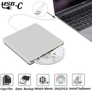 محرك أقراص DVD الخارجية USB 3.0/type-C محرك أقراص ضوئي Slim Slot-In CD/DVD/-RW Player USB C SuperDrive لنظام التشغيل Mac/Window 231221