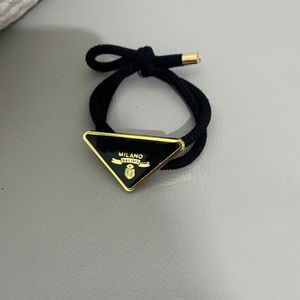 Metal Triangle Letter Elastic Hair Rubber Band Cute Letter Hair Tie Fashion Hair Accessories