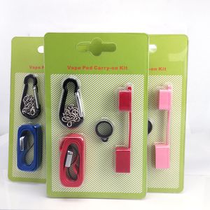 Vaporizer Pen Pod Carry On Kit Silicone Ring Necklace Rope Chain Strap Smoking Accessories Silicone Rings for Disposable Device Pod Puffs