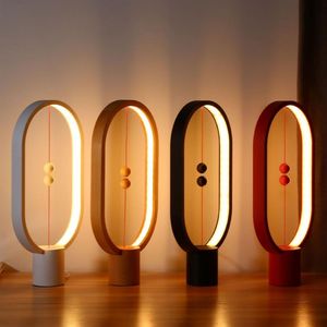 Newest Heng LED Balance Lamp Night Light USB Powered Home Decor Bedroom Office Night Lamp Novel Light Christmas Gift Light349O