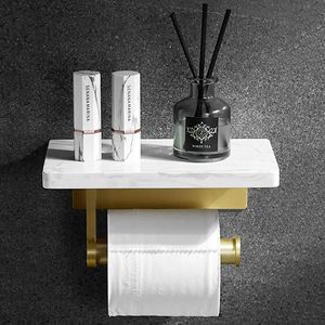 Luxury Marble Paper Towel Rack Toilet Roll Holder Shelves Wall Bathroom Tissue WC Dispense 231221