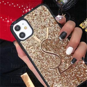 Luxurys Glitter Designe Phone Case per iPhone 14Promax 14 13 Pro Max 14Max 12 11 XR XXS 7 8 Plus Designer Bling Sparkling Rhin2456107