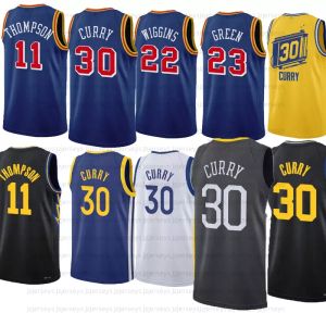 Mens Basketball jersey Stephen Curry 30 Thompson 11 Wiggins 22 Poole 3 Iguodala 9 Green 23 Kuminga 00 city 23-24 New Season jerseys Men youth