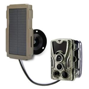 ポータブルトレイルゲームカメラソーラーパネルキット3000MAH 6V12V狩猟用の防水充電充電充電器231222