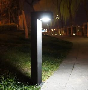 Lâmpadas 7 Forma Bollard Bollard Led Garden Lawn Lamp Villa Standing Light moderna à prova d'água Post LED ILUSTIMENTAÇÃO LED