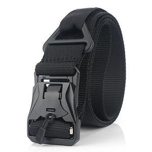 LFMBNew Elastic Belt Hard ABS Magnetic Buckle Men Tactical Belt High Strength Elastic Nylon Soft No Hole Army269m