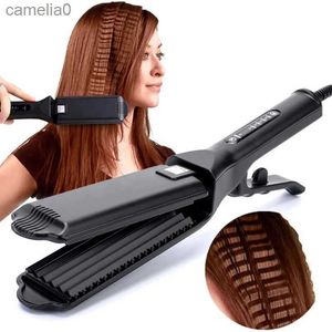 Hår curlers raktare keramiska hår curler korrugerade curling järnelektriska hårrimpervåg majs strykjärn curling wand styling verktyg korrugation curlerl23122